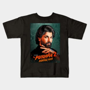 Pushpa 2 Allu Arjun Artwork Kids T-Shirt